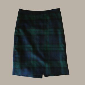 JCrew Tartan pencil skirt size 00
